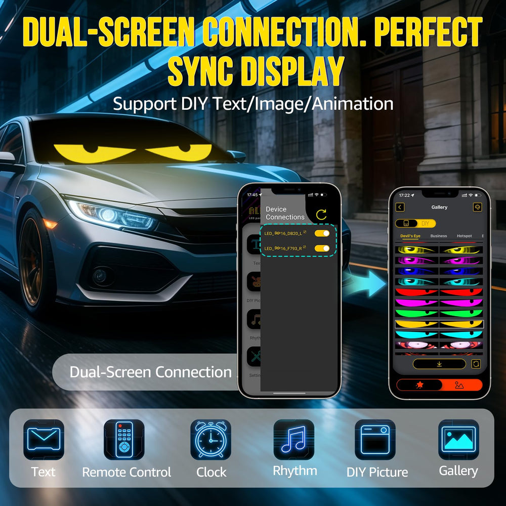 HCYHNB Devil Eyes weatherproof design provides day and night visibility