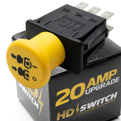 HD Switch 20A upgrade PTO switch front view shows rugged construction for outdoor use.
