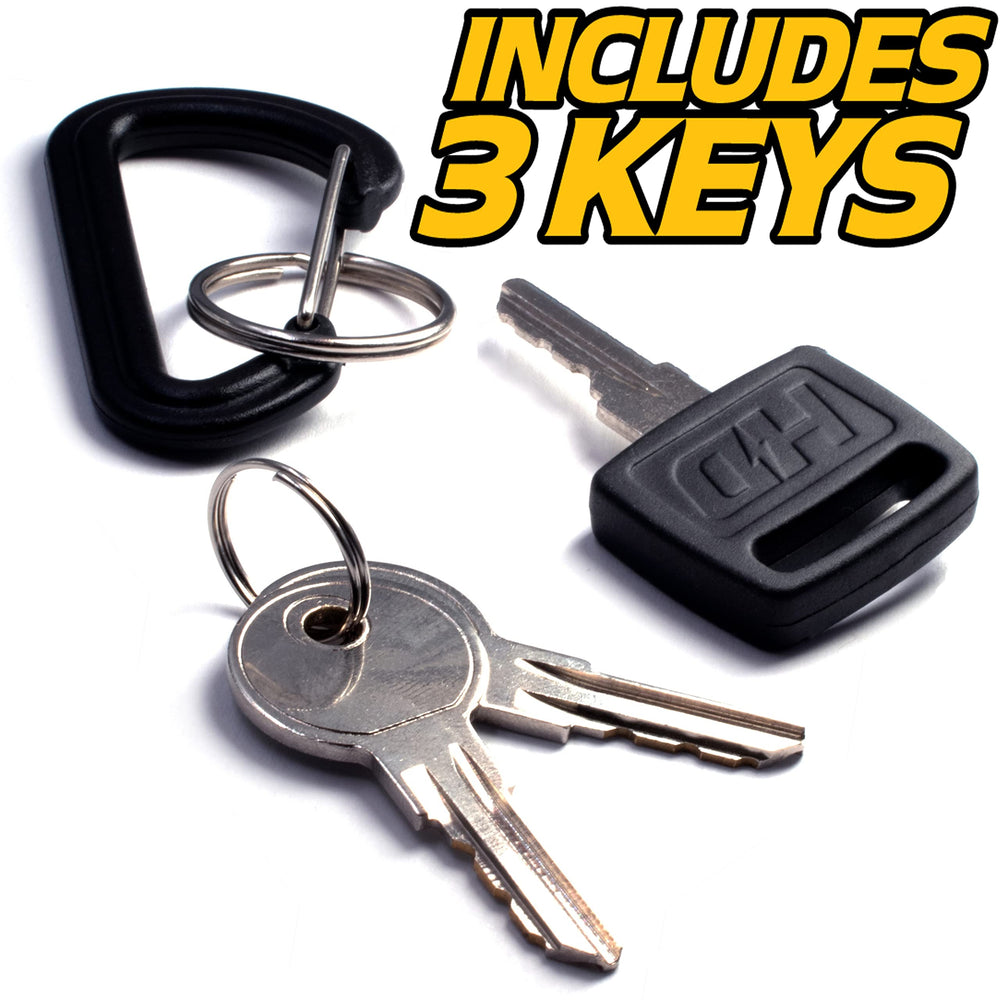 HD Switch carabiner keychain included for convenient key storage.