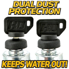 HD Switch dual protection system shields ignition from dust and water.