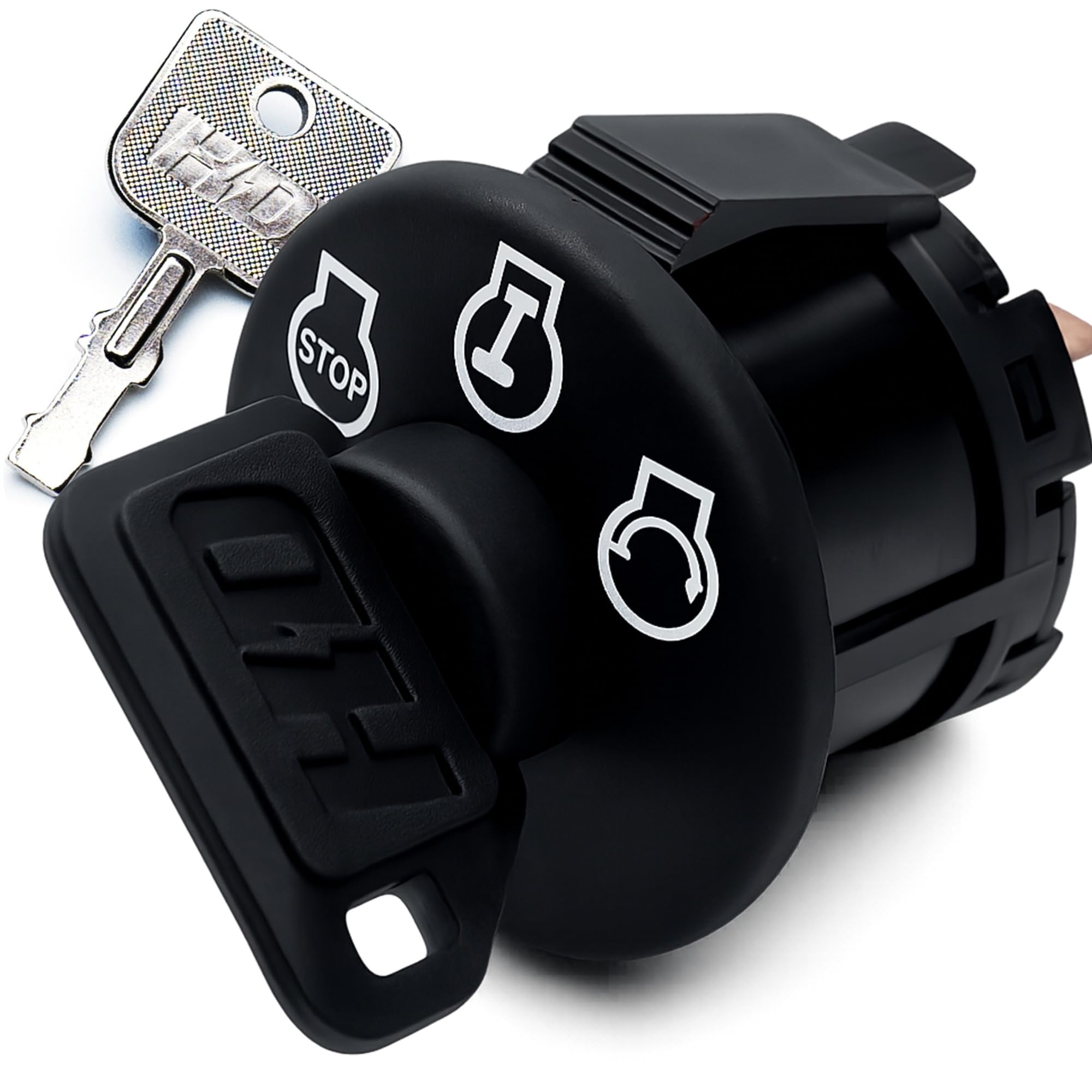 HD Switch ignition for Dixie Chopper 500017 with shielded keyhole for weather resistance