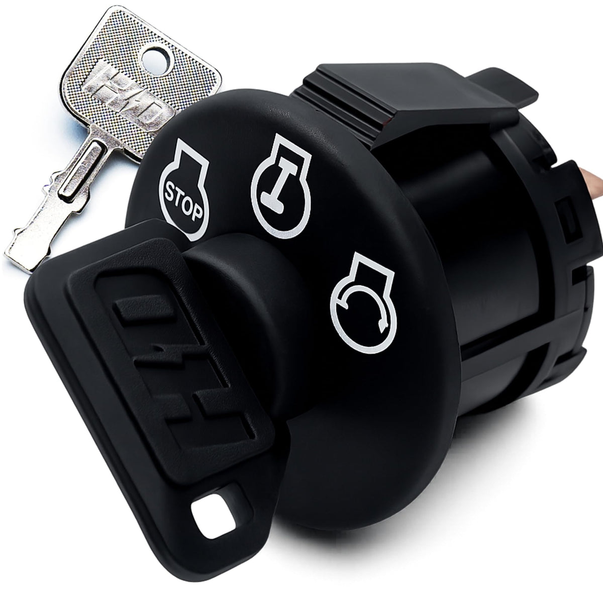 HD Switch ignition for Dixie Chopper 500017 with shielded keyhole for weather resistance