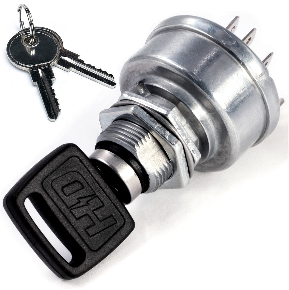 HD Switch premium ignition switch closeup; sturdy build for reliable starts.