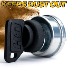 HD Switch rubber grommet and nut system seals out dust when idle.