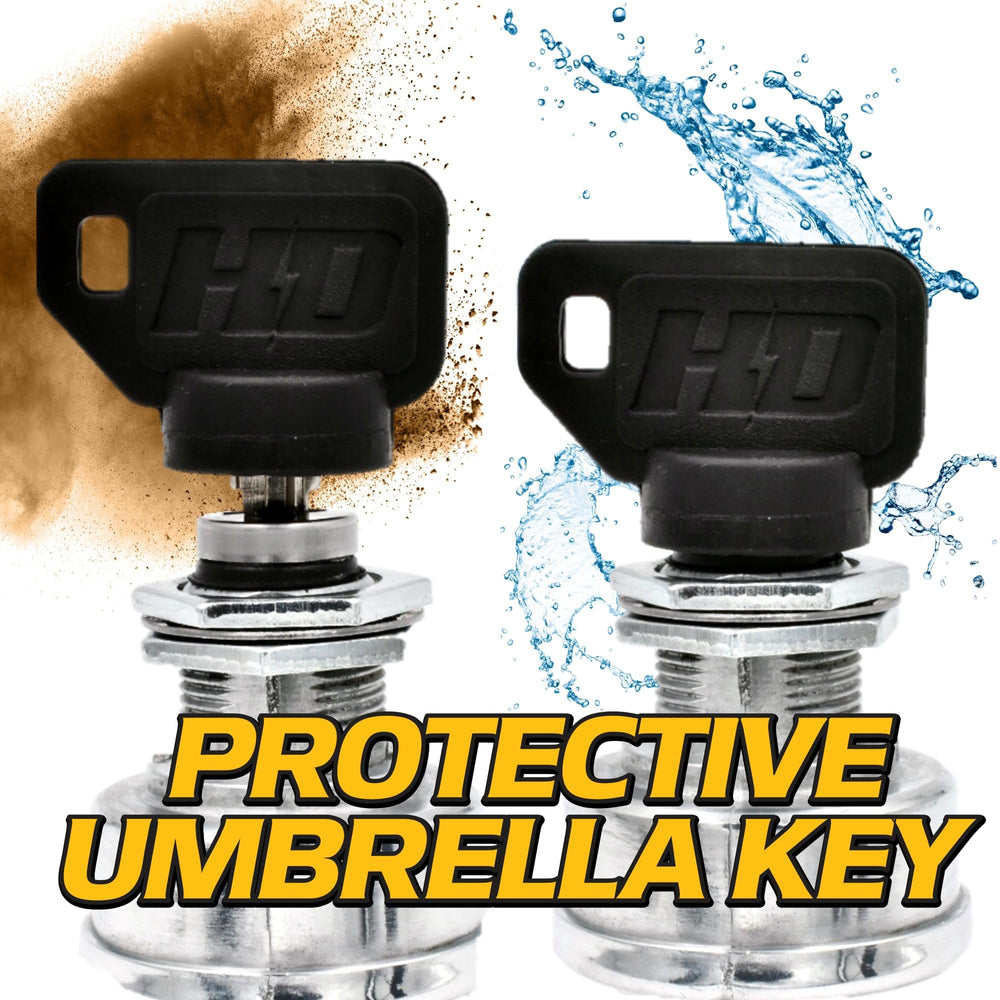 HD Switch soft-grip umbrella key for easy handling in tough conditions