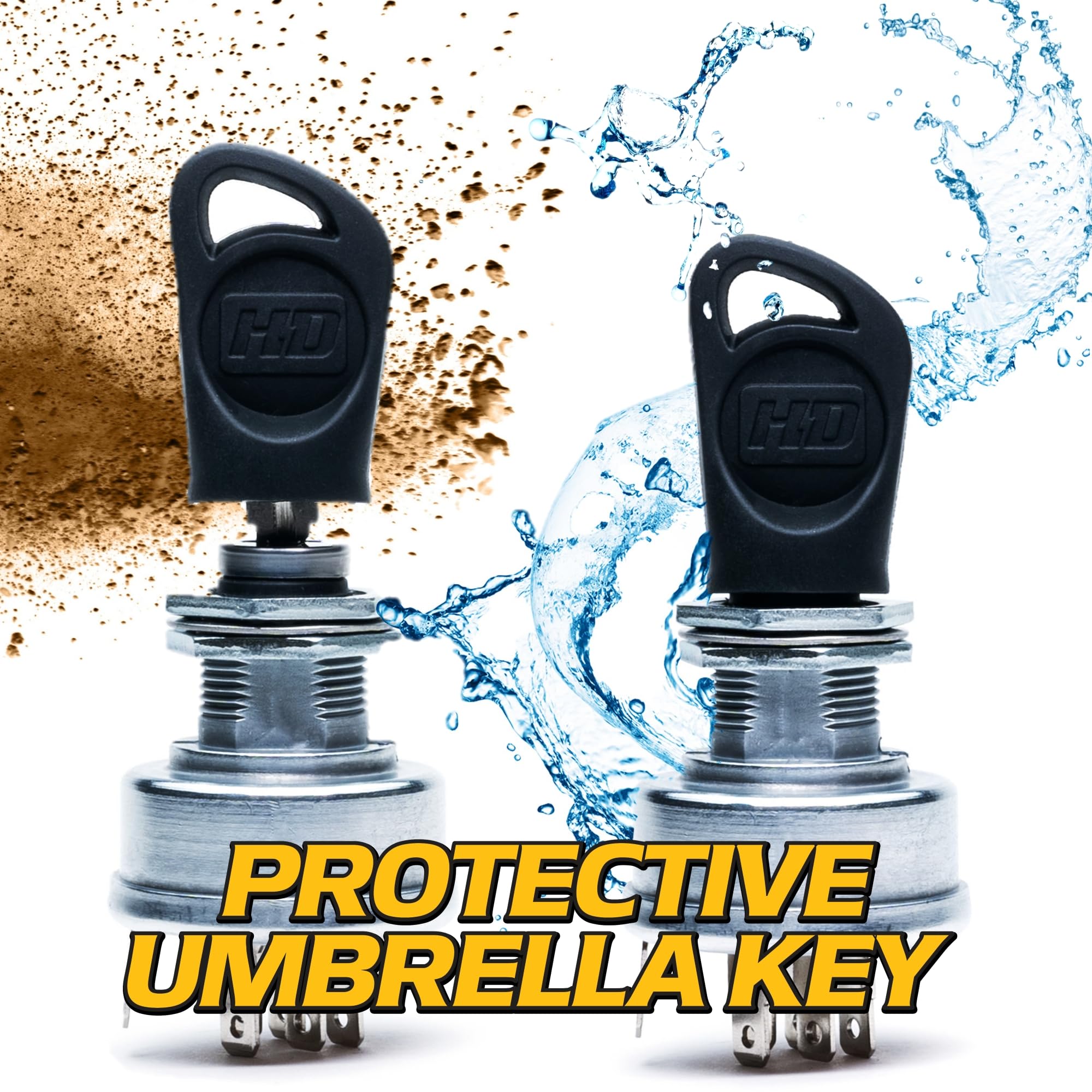 HD Switch umbrella-protect key close-up showing dust and water shield