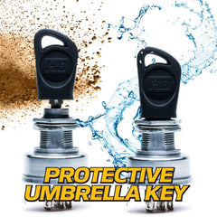 HD Switch umbrella-protect key close-up showing dust and water shield