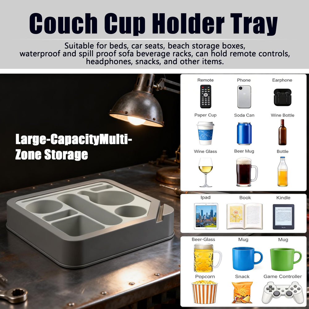 Heavyrain spill-proof cup holder keeps beverages upright during movie nights.