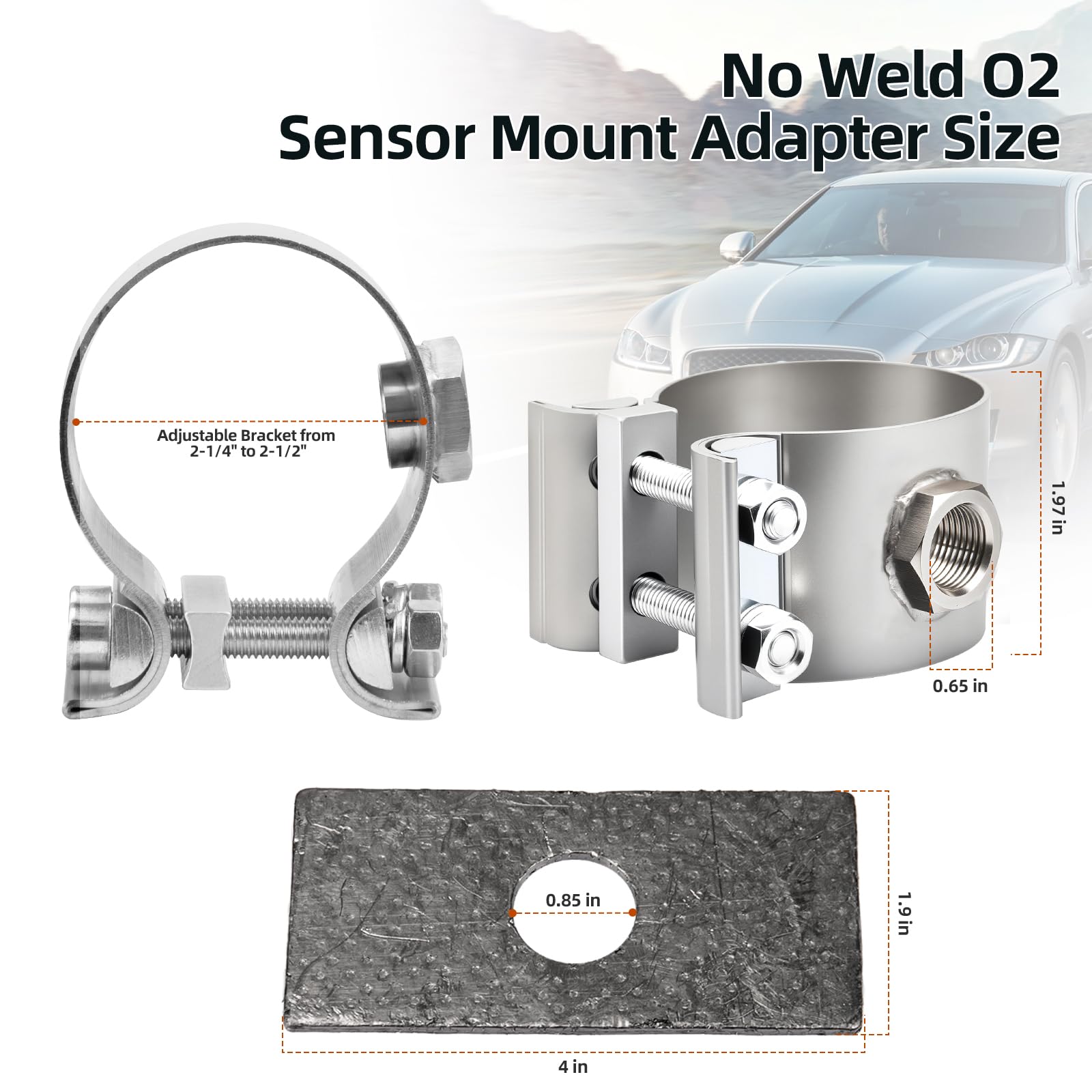 HEBRAR 304 stainless steel bracket highlights durable, corrosion-resistant mounting.