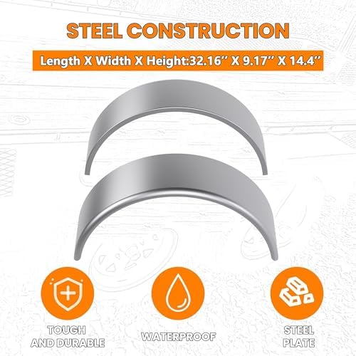 HECASA 32-inch long fender dimension for wider wheel coverage