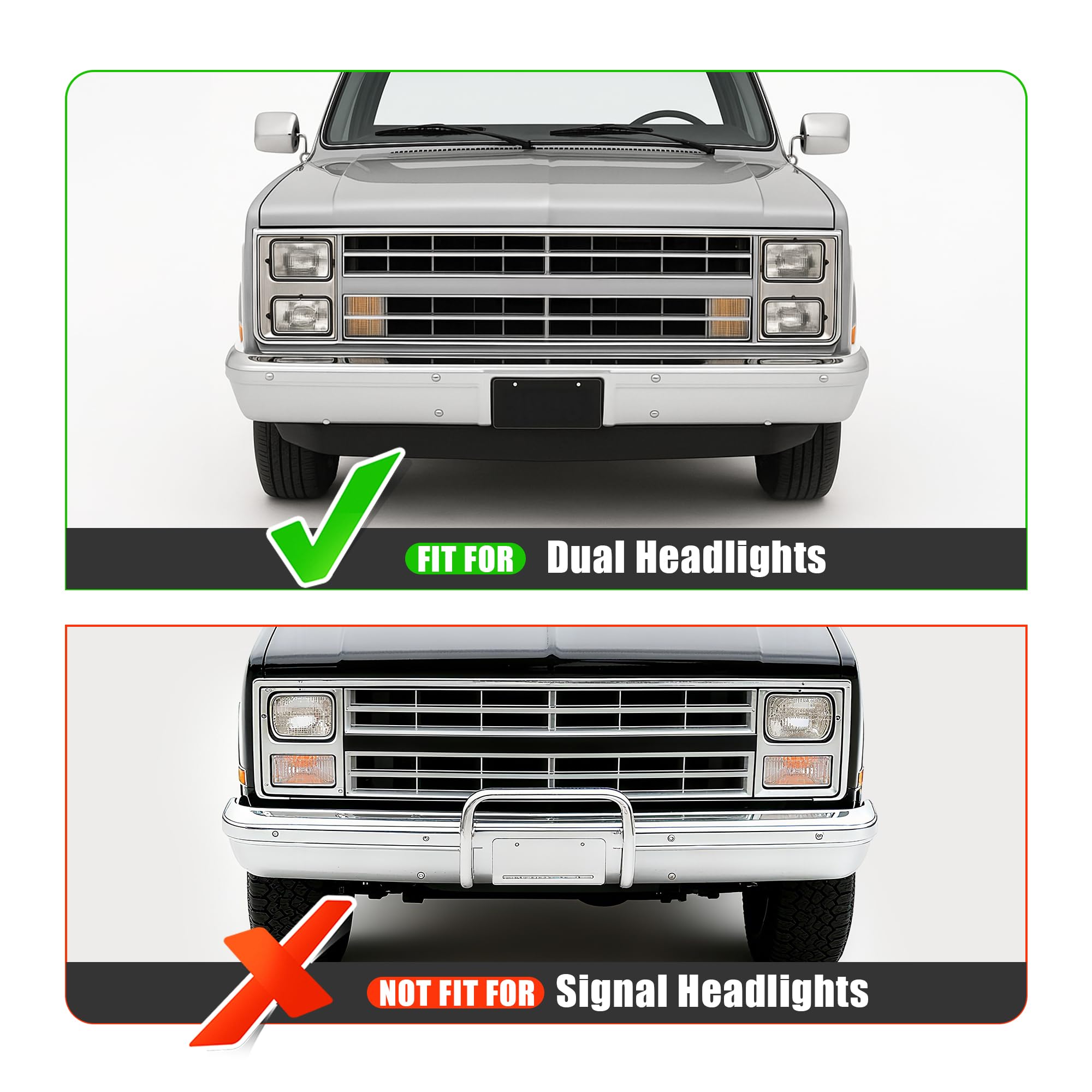 Closeup of HECASA headlight bezel in durable ABS silver.