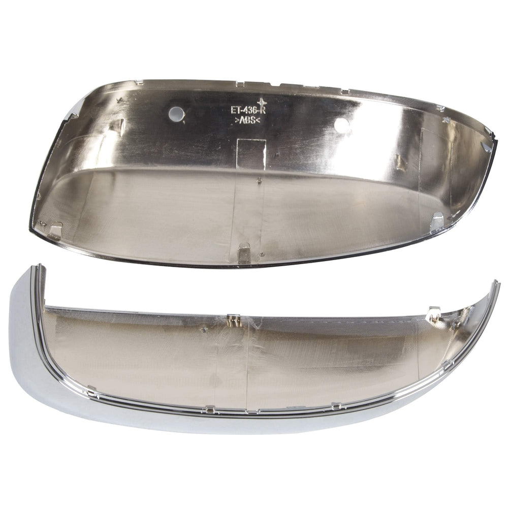HECASA chrome mirror half cap for Cadillac Escalade ESV left elevates style and guards the lens.
