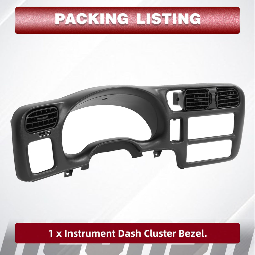 HECASA dash bezel installs via screws or snap-fit for secure fit