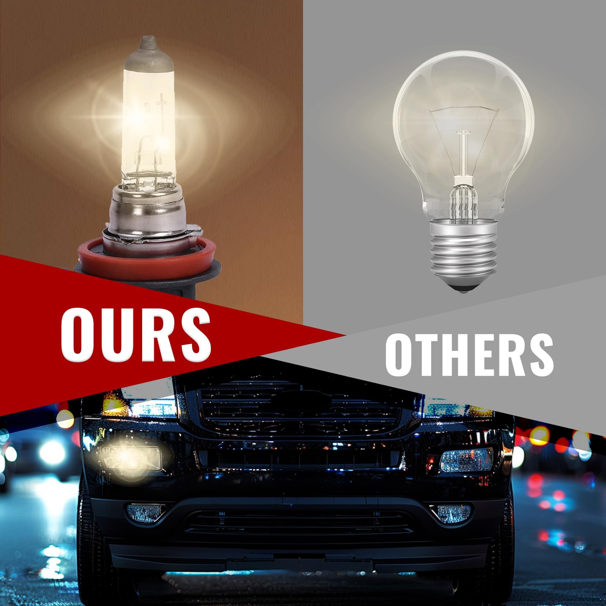 HECASA fog light right-side unit aligns for quick pairing on Sport Trac.