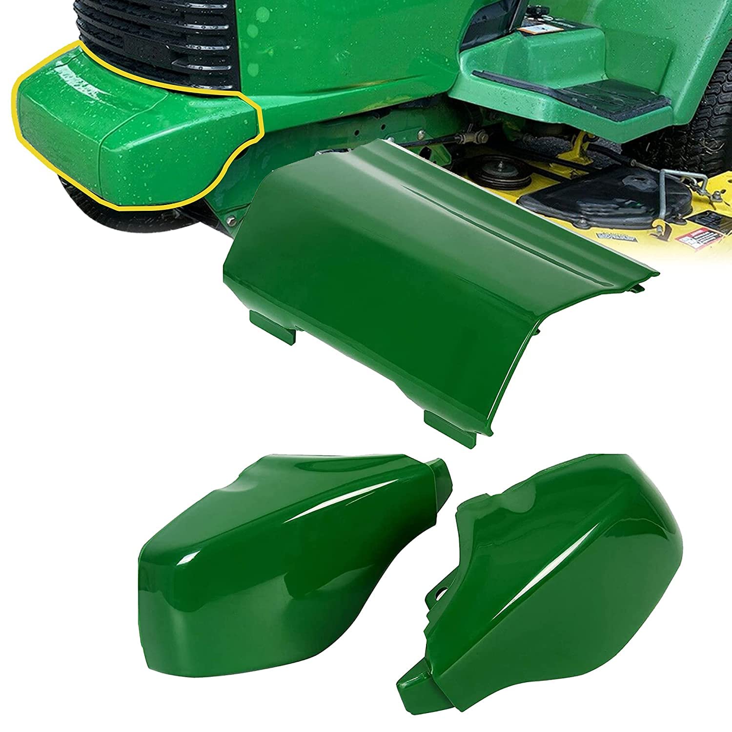 Before and after shot: bumper improves tractor appearance