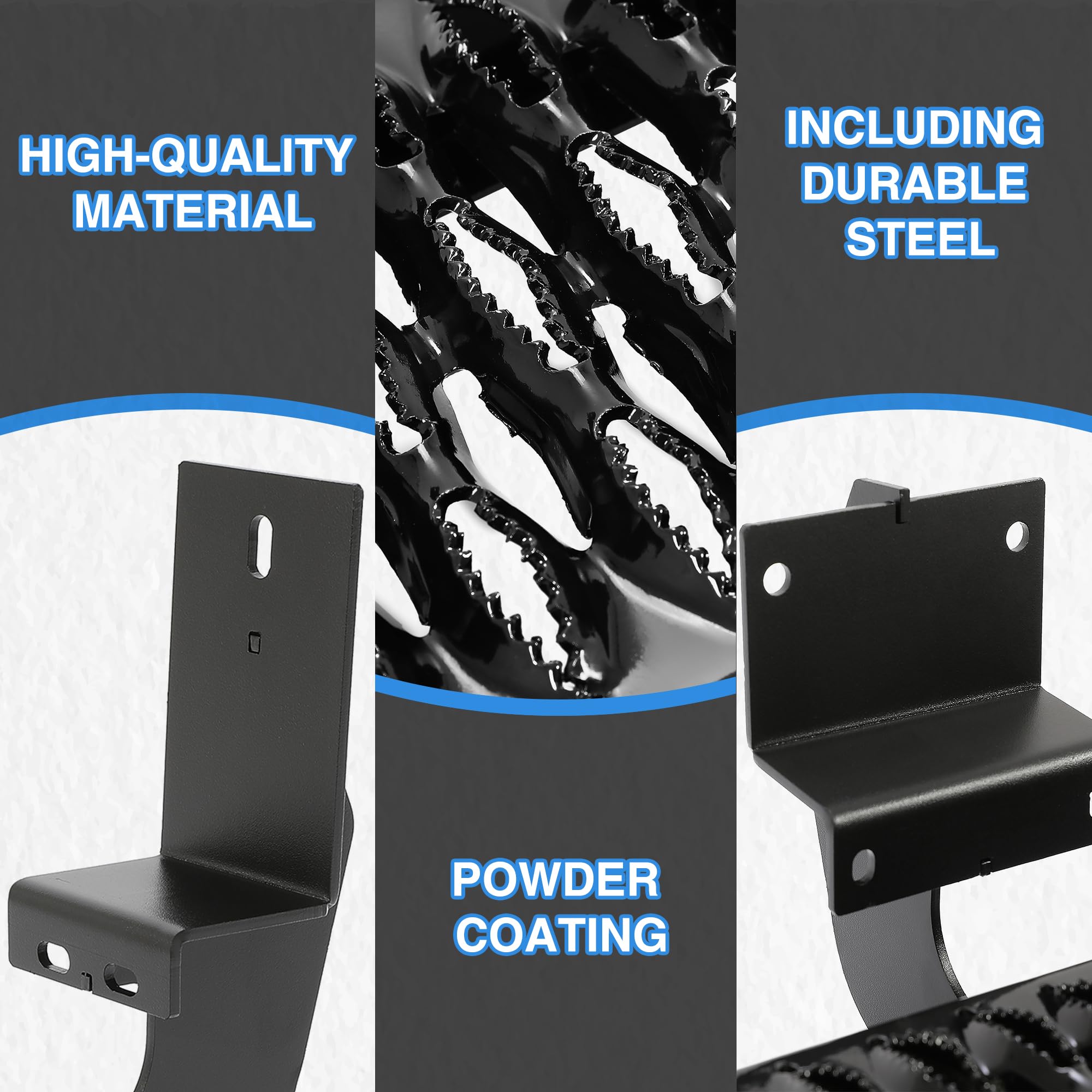 HECASA Grip Step bolt-on installation enables easy setup without drilling.
