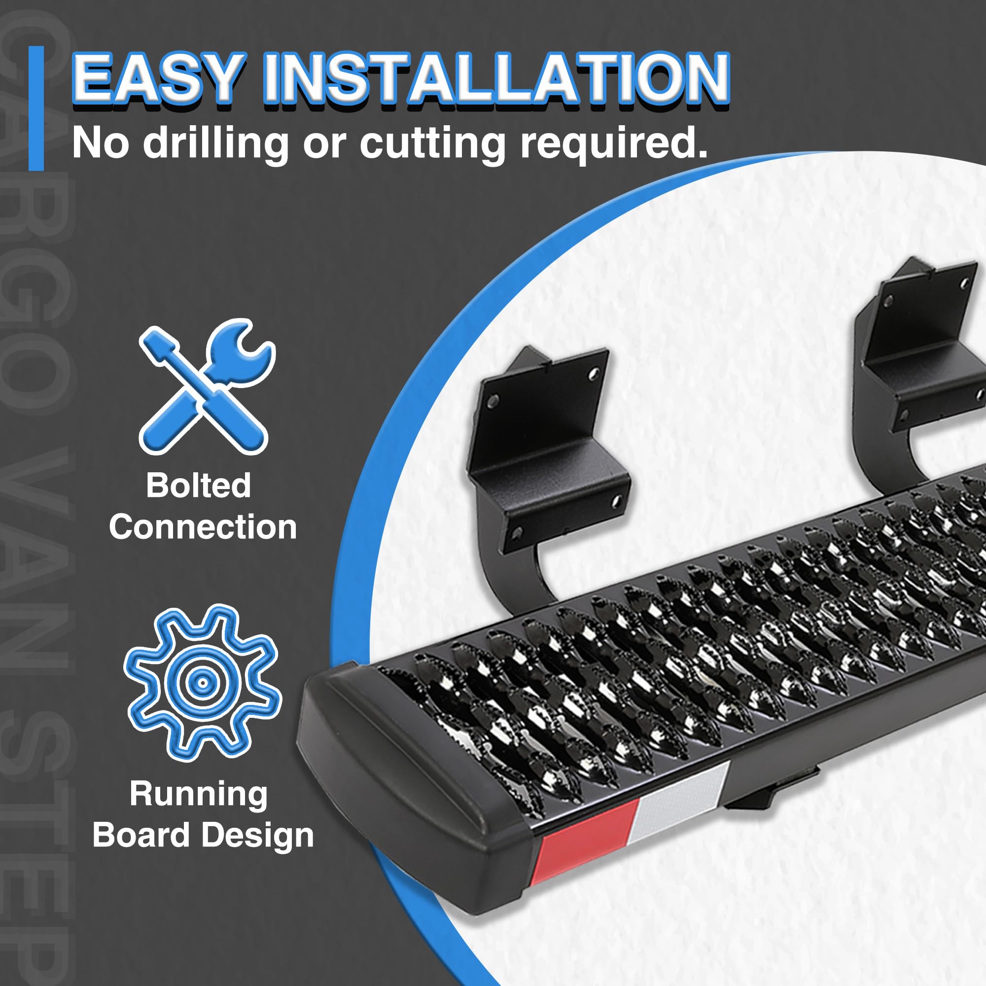 HECASA Grip Step X1 kit supplies mounting hardware and instructions.