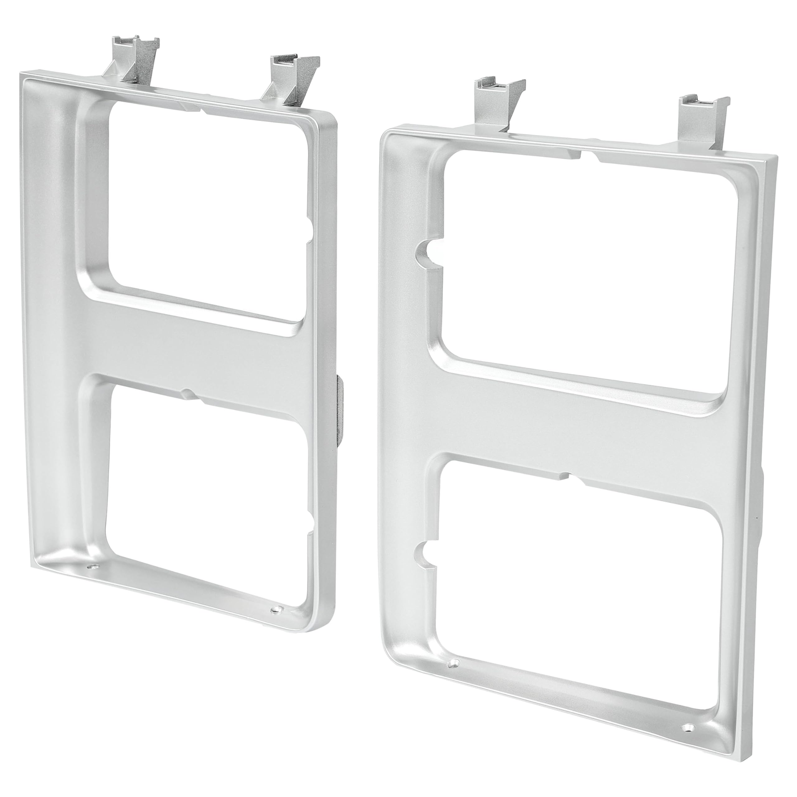 HECASA passenger-side silver headlight bezel adds finish and protection.
