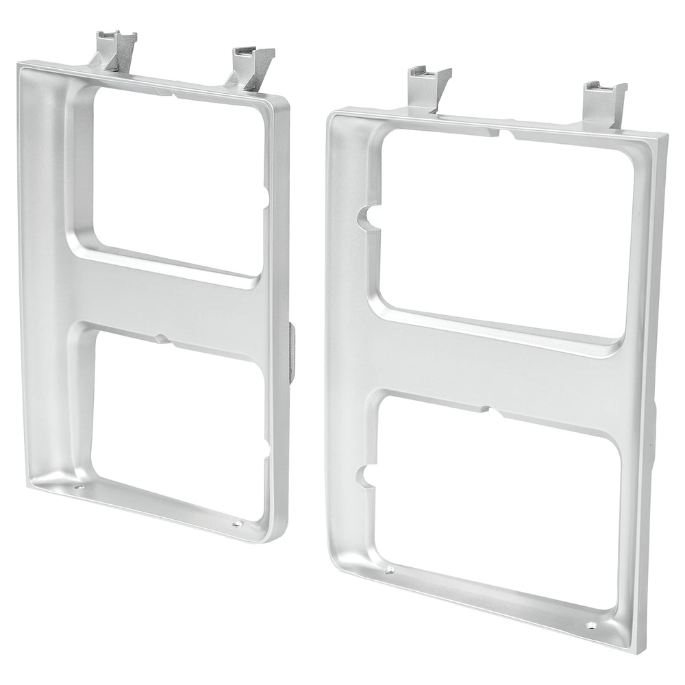HECASA passenger-side silver headlight bezel adds finish and protection.