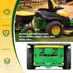 HECASA heavy-duty steel construction highlights durability for rugged yard tasks.