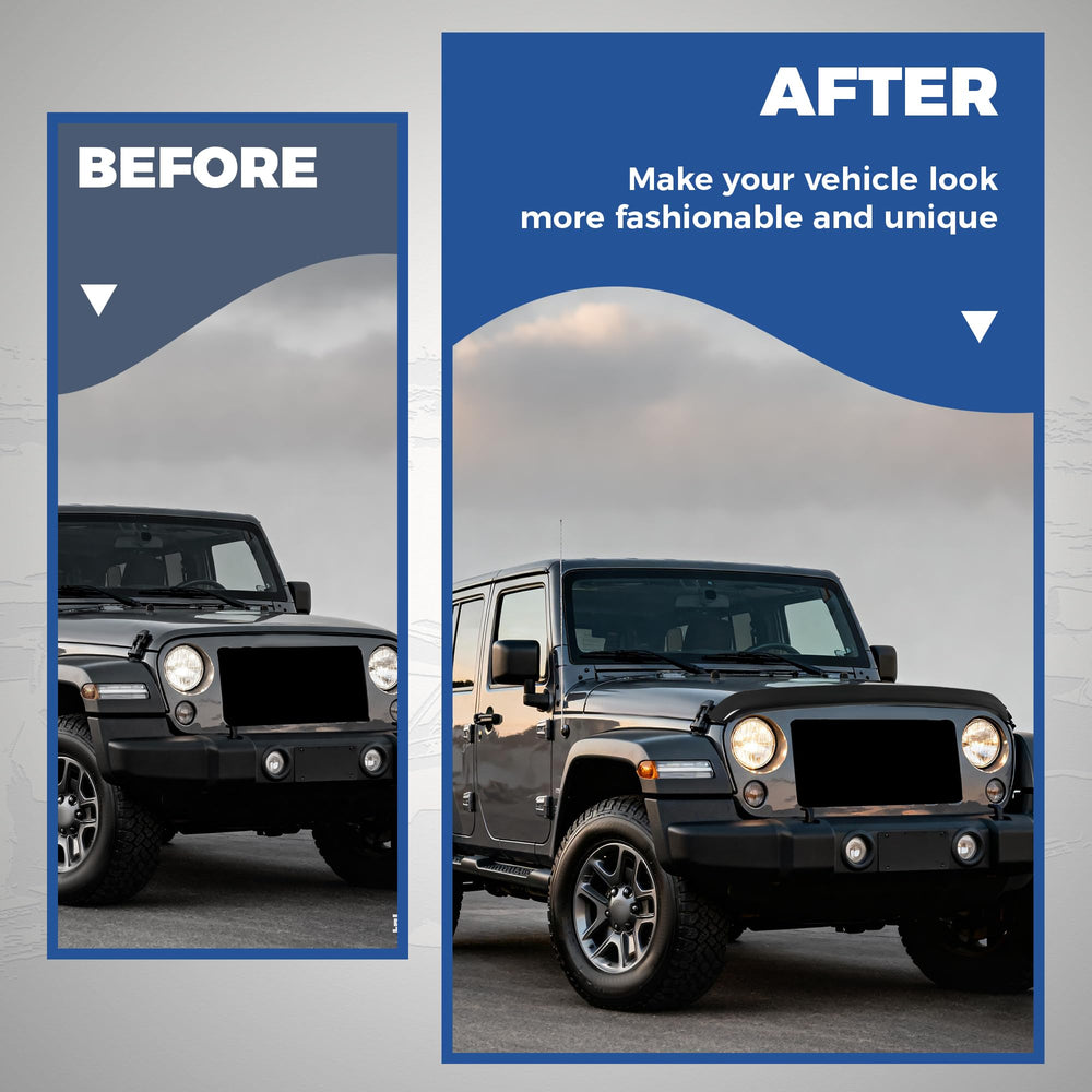 HECASA hood shield front fenders protection guards during dusty off-road trips.