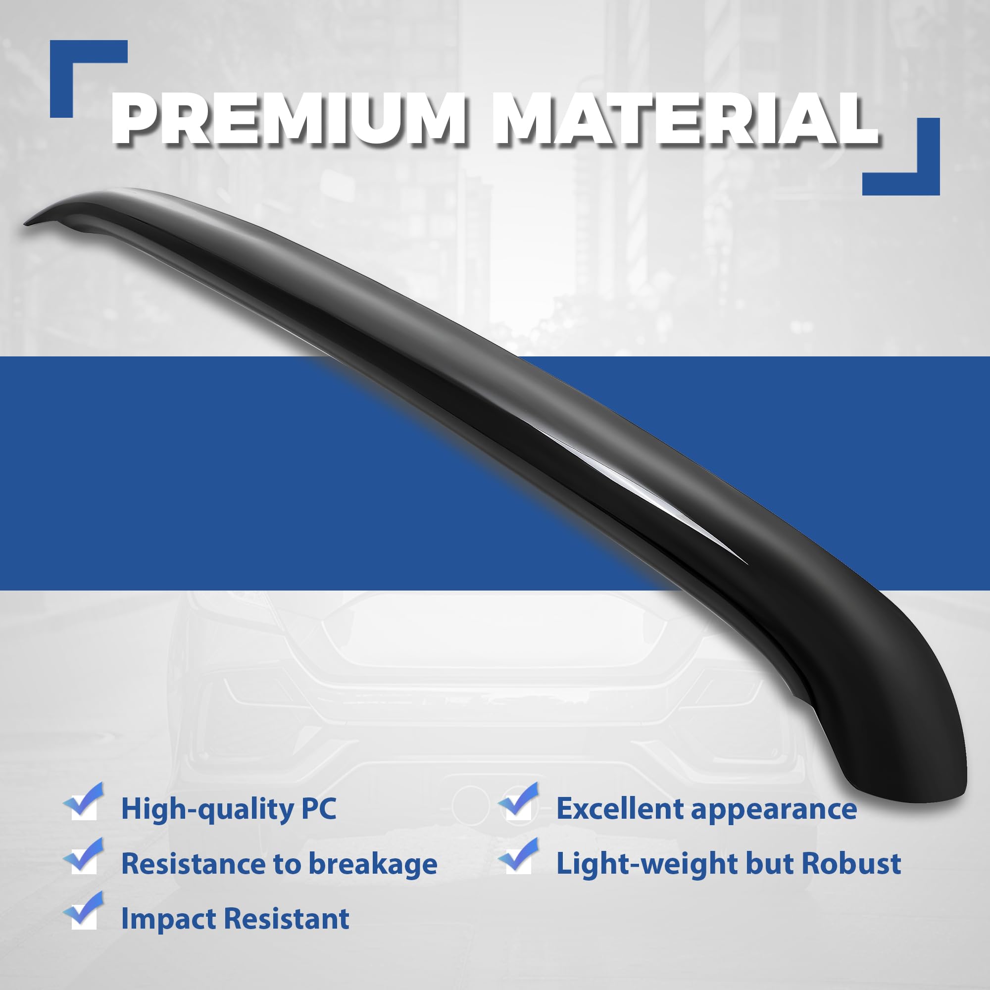 HECASA hood shield hood edge protection reduces scratches from road debris.