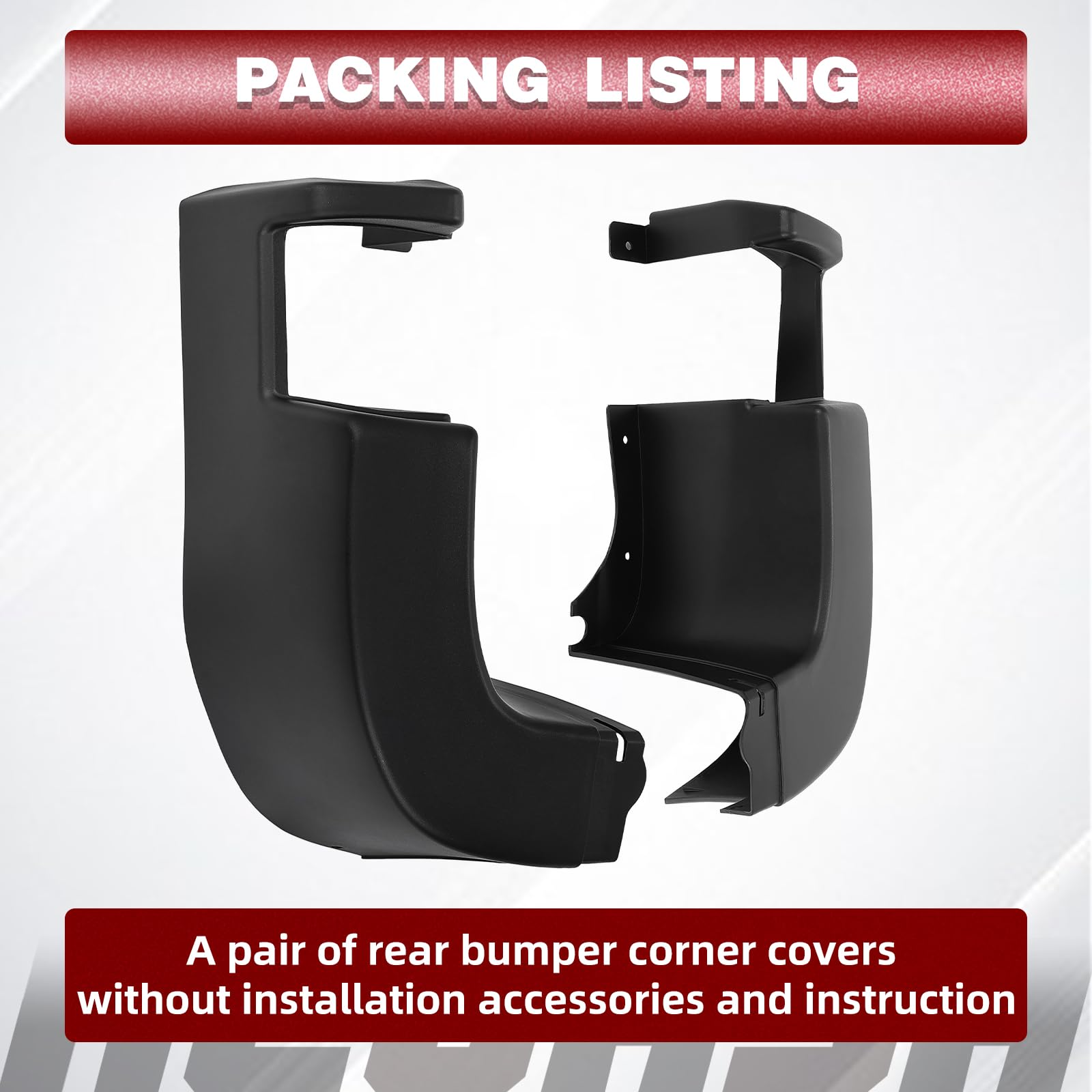 HECASA end cap pair requires screws for installation.