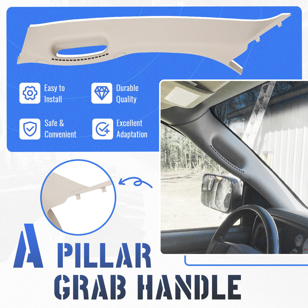 HECASA beige interior left side trim panel for Ram interior cohesion.