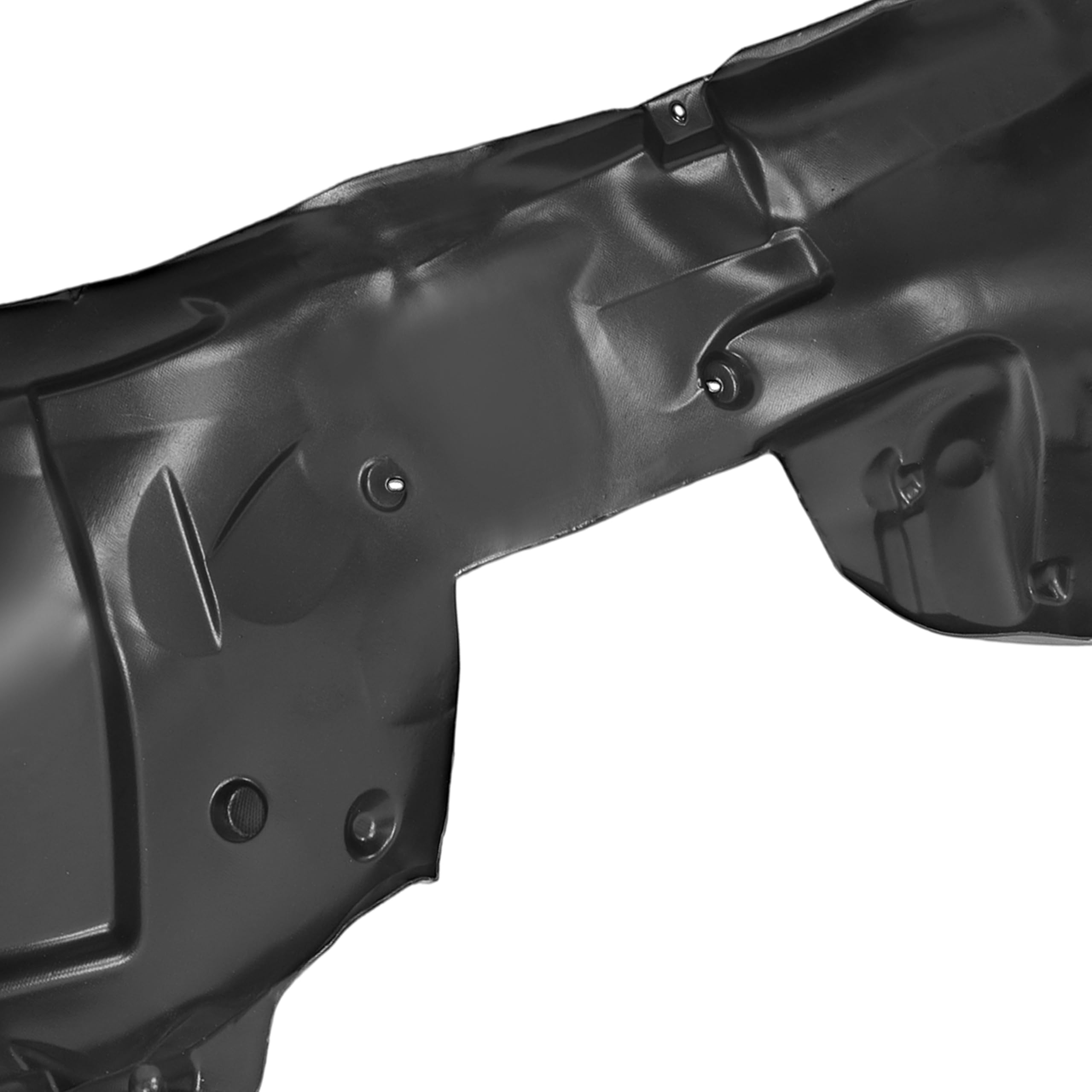 HECASA Mustang fender liner appearance maintains clean undercarriage look.
