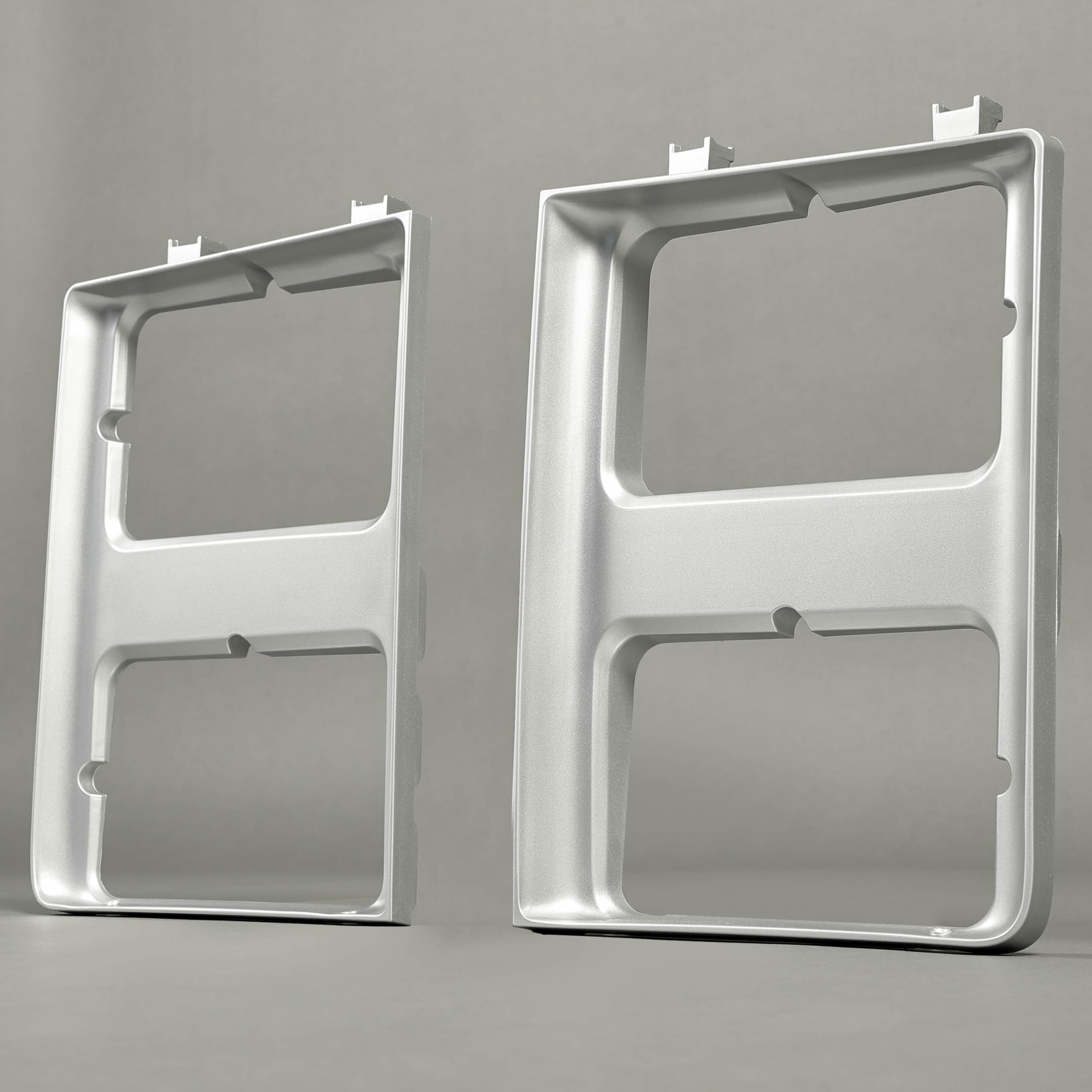 Pack includes one pair of HECASA headlight bezels.