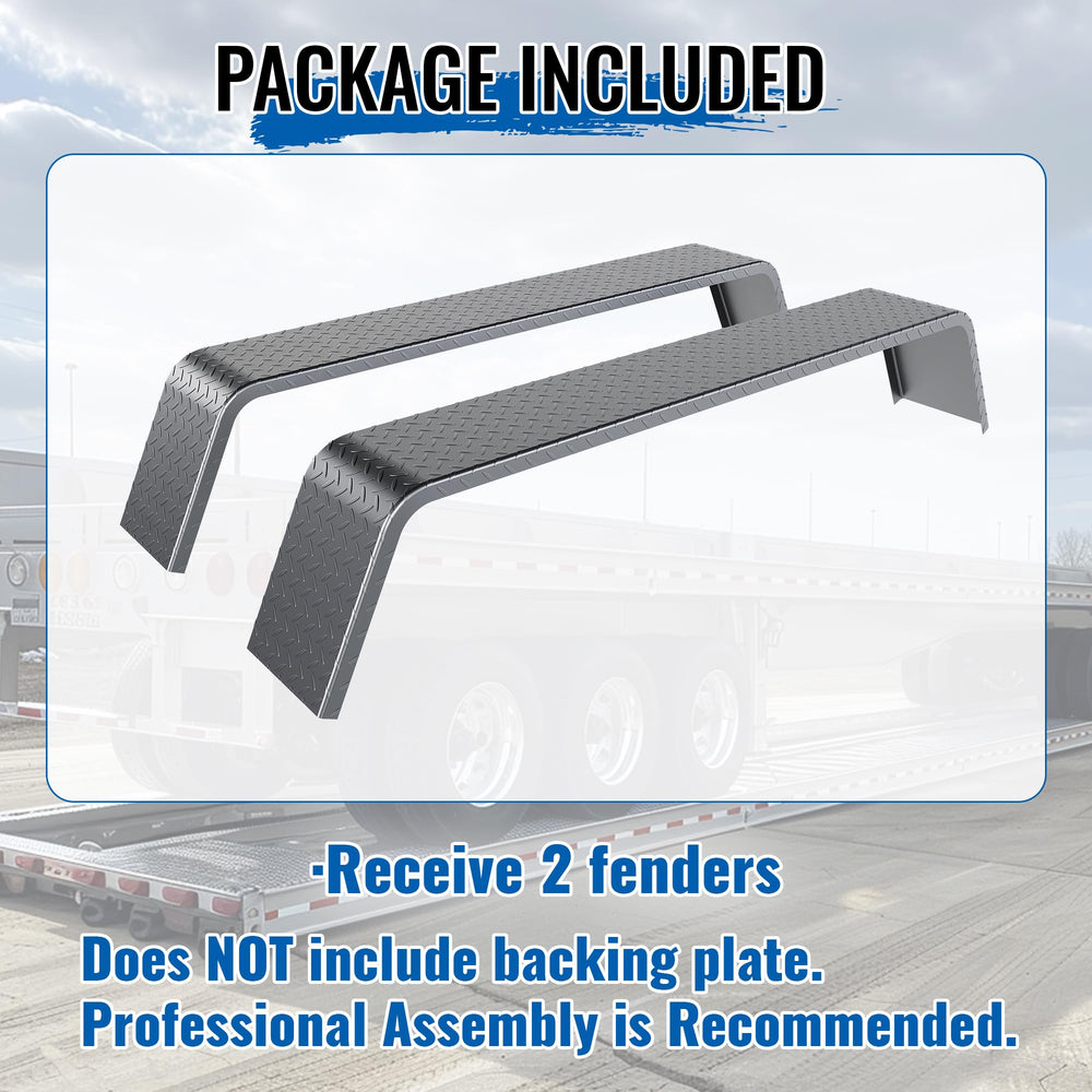 HECASA protective debris shield fender in rugged trailer setup