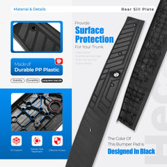 HECASA rear sill plate for E-Transit with black finish