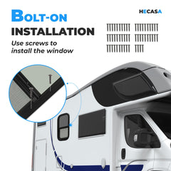 HECASA RV window 12x22 two-pack packaging saves time on replacements