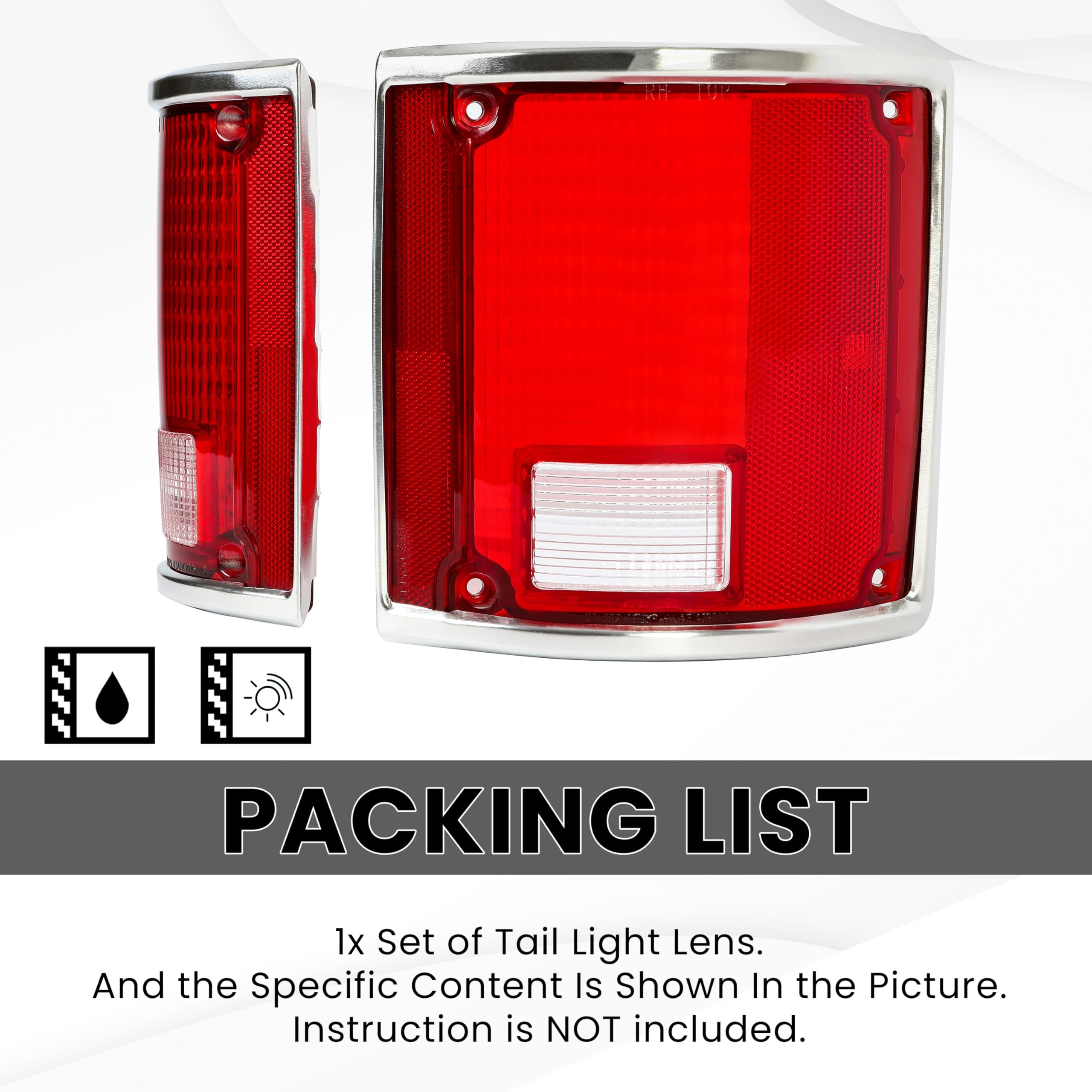 HECASA tail light lens designed for Chevy Blazer 1973-1991.
