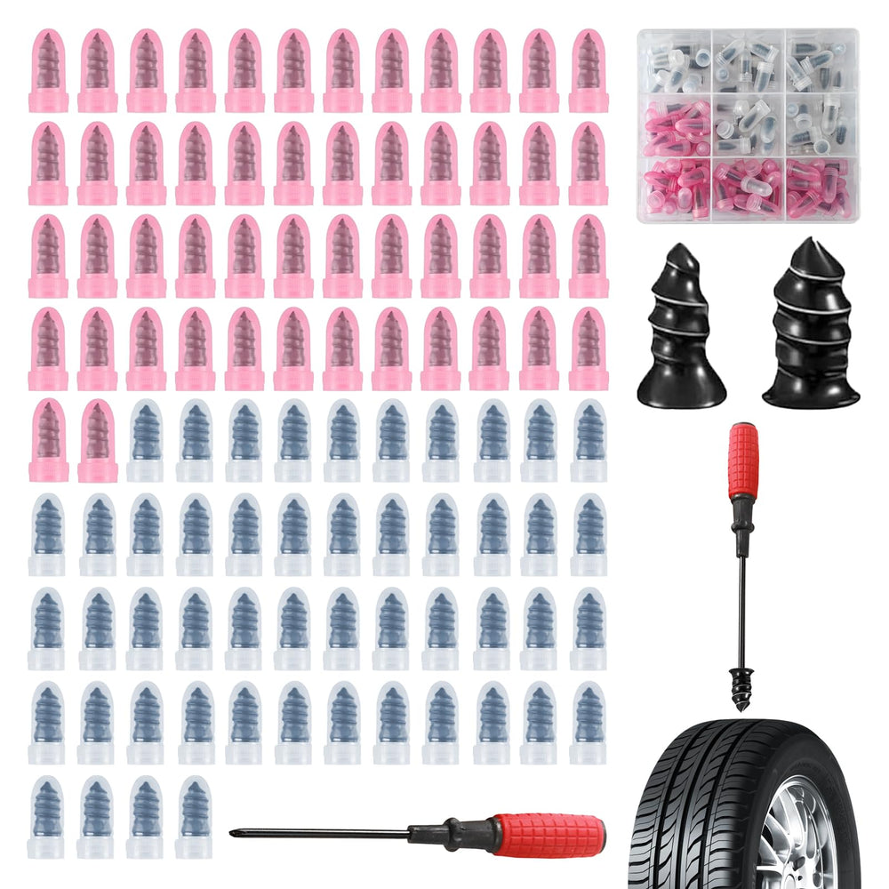 Hece 100Pcs Tire Screw Plug Repair Kit – complete kit for on-the-go tire repairs.