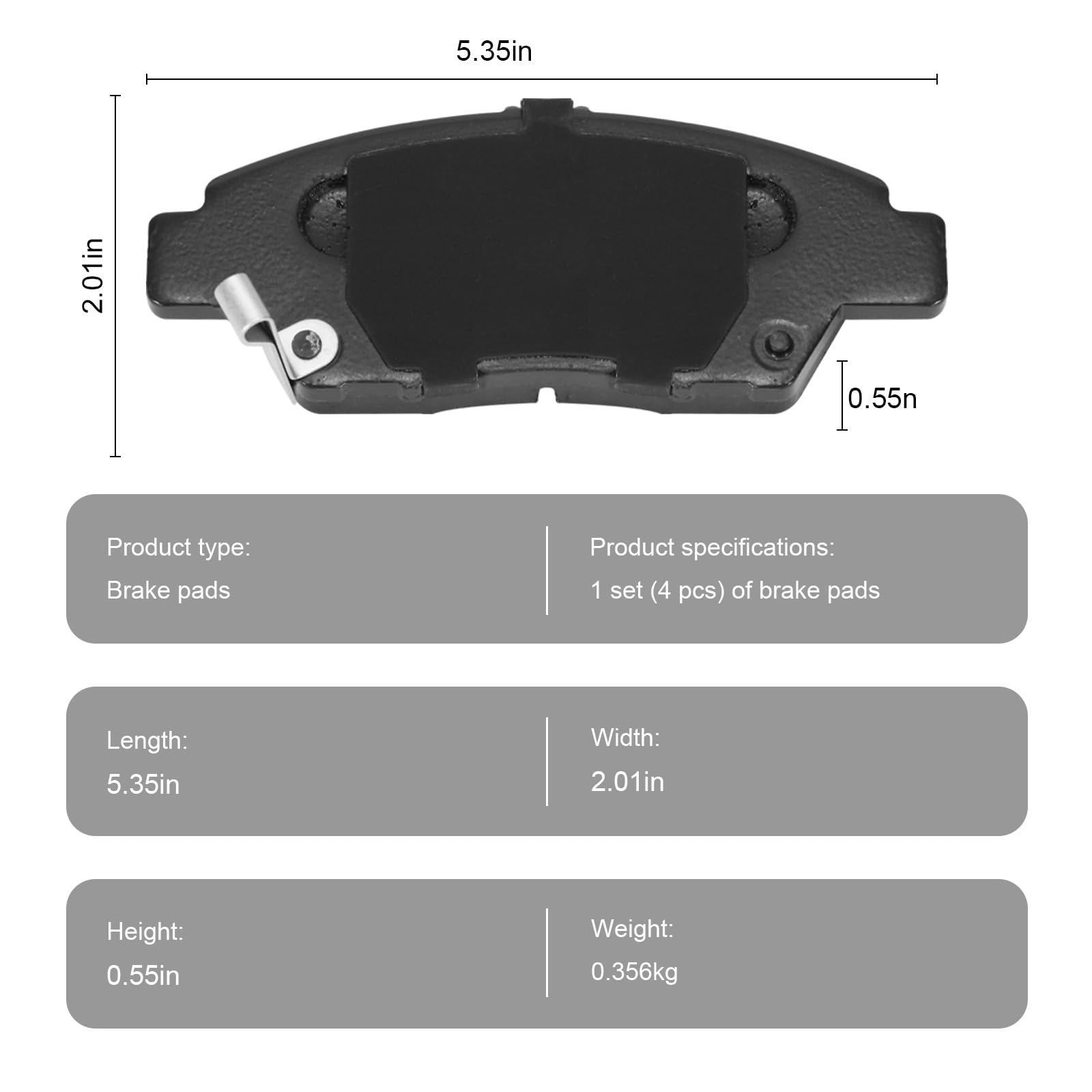 HECHENQICHE brake pad hardware kit supports consistent braking on Honda Fits.