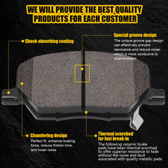 HECHENQICHE brake pads installed on Jeep Compass front view showing direct fit