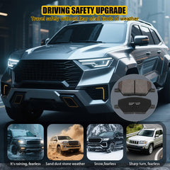 HECHENQICHE ceramic brake pads for Renegade front view highlighting clean braking performance