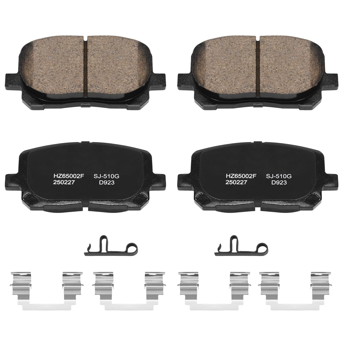 HECHENQICHE ceramic front brake pads kit ready for installation and smoother stopping.