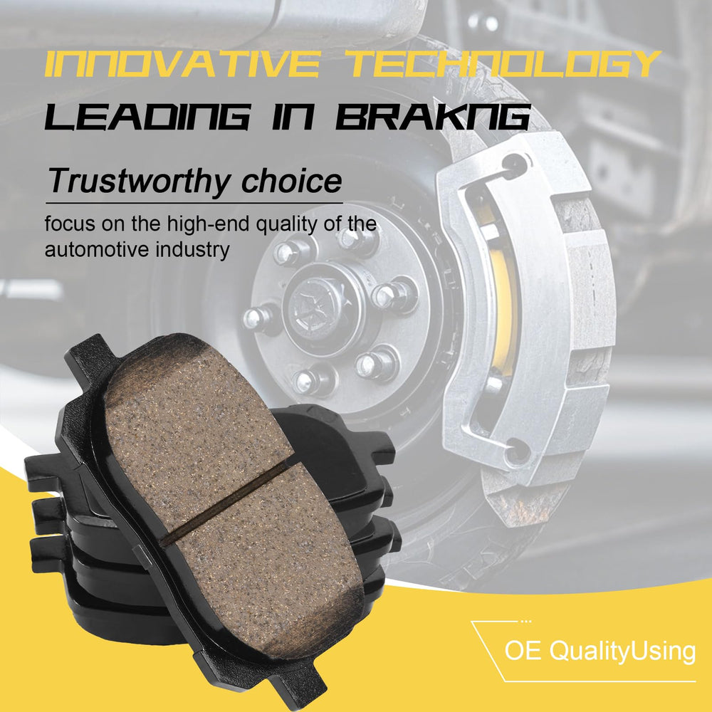 HECHENQICHE front brake pads installed for confident braking.