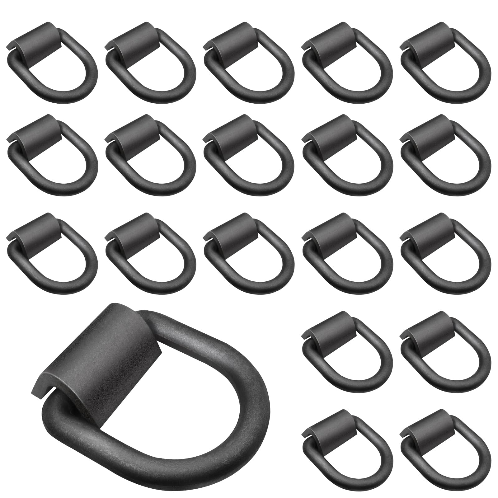 Hedday weld-on D rings 12-pack secure heavy cargo on trailers