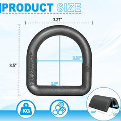 Hedday weld-on D rings 4000 lbs working load provide strong anchors