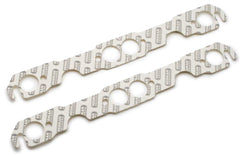 Hedman Hedders round-port exhaust header gasket pair for Small Block Chevy engines, supports reliable sealing and fit.