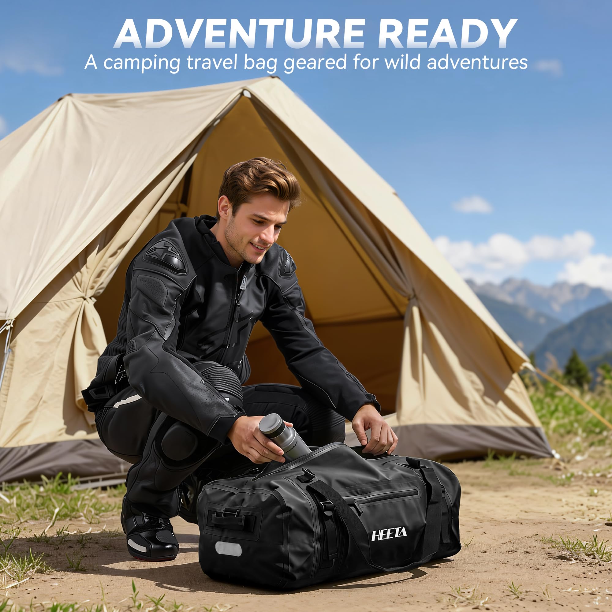 HEETA backpack straps turn the bag into hands-free transport