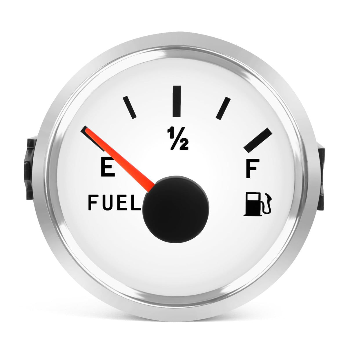HEETHYCOOL 2-inch white fuel gauge front view for seamless dashboard integration