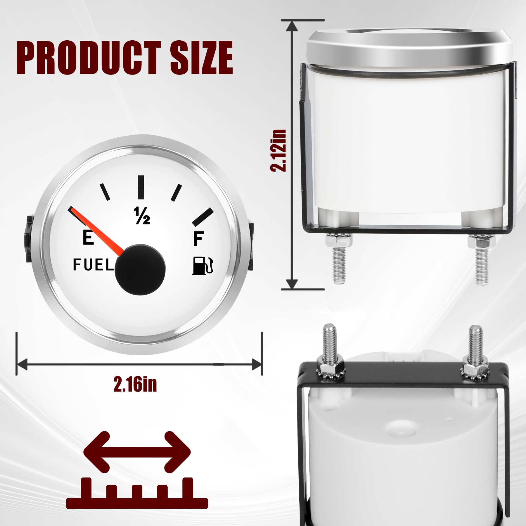 HEETHYCOOL fuel gauge demonstrating automatic signal matching across ranges