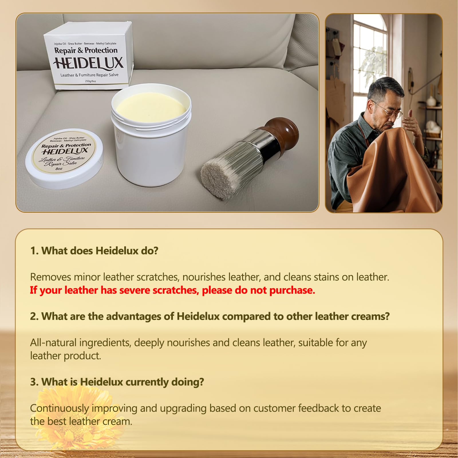 Heidelux brush applicator enabling even coverage for a professional finish.