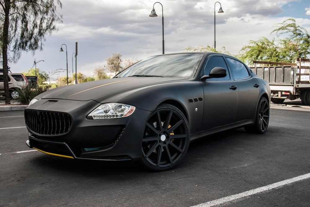 Heinaroman matte black aesthetic enhances vehicle style.