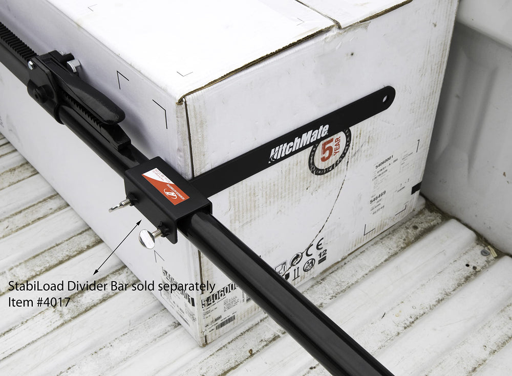 Heininger HitchMate cargo stabilizer bar enables multiple bars for larger setups.