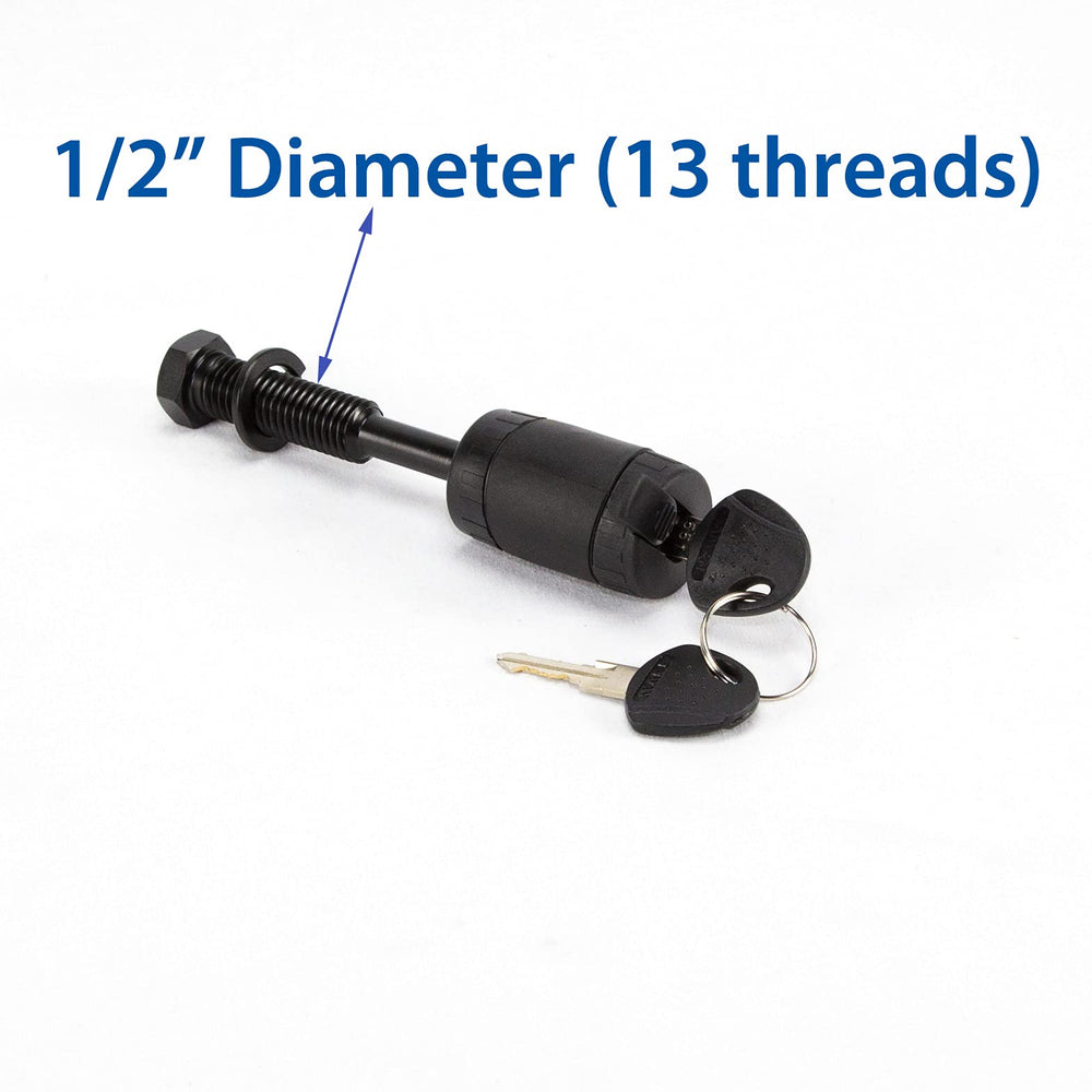 Heininger Advantage weatherproof lock with two keys for outdoor use.